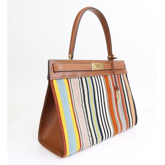 NWT Tory Burch LIMITED EDT Lee Radziwill STRIPE Satchel Bag Tote - Picture 3 of 11
